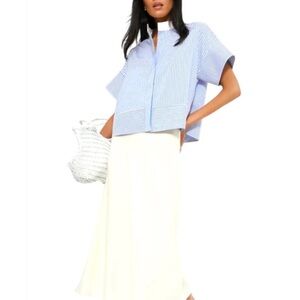 Tuckernuck Blue and White Striped Button-Down Shirt Sofia